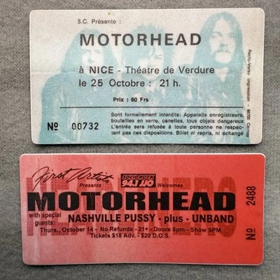 🔥 DE COLECCIÓN Talón de boleto Motörhead PEGATINA GRUESA 3 M Calcomanía de concierto Laptop Motorhead Foto 1 de 4