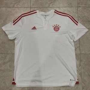 BAYERN MUNICH 2022/23 XL ADIDAS TRAINING GERMANY WHITE SOCCER FOOTBALL SHIRT - Picture 1 of 13