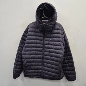 Patagonia Down Sweater Puffer Padded Purple Hoody Hooded Jacket Coat Size Large - Picture 1 of 8