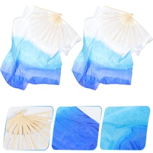 2 Pcs Dance Fan Women's Handheld Gradient Lengthened Performance - Picture 1 of 12