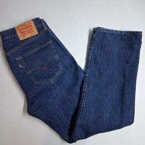 Levi Strauss Levis 501 gerades Bein dunkelblau Knopfleiste Denim Jeans Herren 34 x 30 - Bild 1 von 4