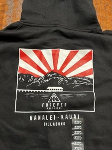 NEU MIT ETIKETT & SELTEN BILLABONG ANDY IRONS FOREVER RISING SUN HANALEI KAUAI HOODIE MIT REISSVERSCHLUSS - Bild 1 von 4