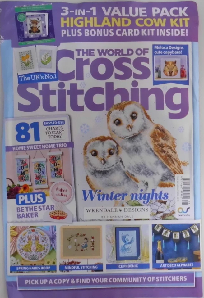 World of Cross Stitching Magazine Issue 300 Dec 2020 With Calendar Christmas