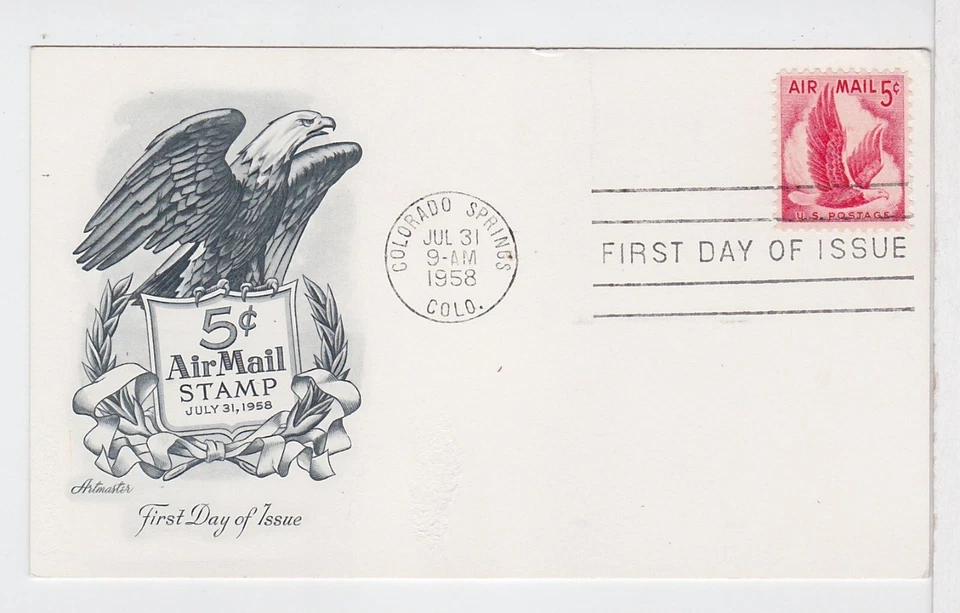TurtlesTradingPost - 5 Cent Airmail Rate Eagle #C50 - 1958  Artmaster FDC - Image 1 of 1