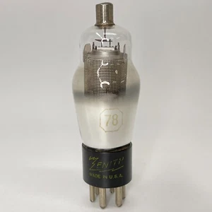(1) Tested Zenith Type 78 Tube Date Code 9W Zenith 78 Pentode Tube (a) - Picture 1 of 4