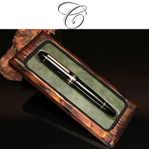 Stiftablage aus Holz mit PU Leder Einlage | Füller Ablageschale Holz Pen Tray - Picture 1 of 4