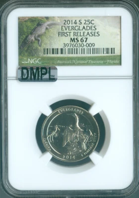 2014 S Everglades Quarter NGC MS67 F.R MAC DMPL . - Image 1 of 2