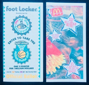 Original 95’ Foot Locker 96’ McDonalds Official ASG Ballot V Rare Mint Condition - Picture 1 of 7