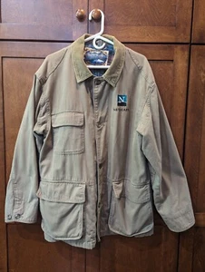 Vintage Netscape Jacket - Tan Canvas w/Corduroy Collar - Plaid interior - Rare ! - Picture 1 of 19