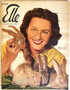 Pour ELLE n° 57 du 10 Septembre 1941 ancienne revue de Mode Couture pour femme - Picture 1 of 3