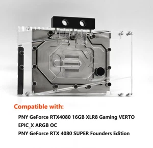 Granzon Full Coverage GPU Block For PNY GeForce RTX 4080 XLR8 GAMING VERTO 16G - Photo 1/9
