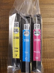 SIN CAJA Cartuchos de tinta originales Epson 288 color cian magenta amarillo originales OEM - Imagen 1 de 5