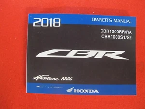 HONDA 2018 CBR1000RR/RA S1/S2 New Old Stock Original Factory Owners Manual F62 - Picture 1 of 4