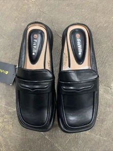 Fitville schwarze Queenly Halbschuhe Slipper Schuhe Größe 8,5 neu mit Karton - Bild 1 von 6