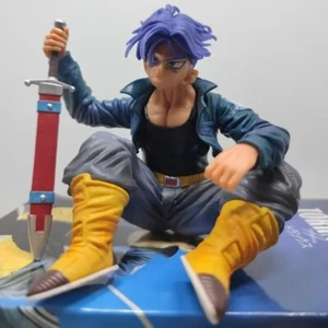 14cm Dragon Ball Super Saiyan Trunks Sitting Action Figure PVC Statue Model Toy - Picture 1 of 5