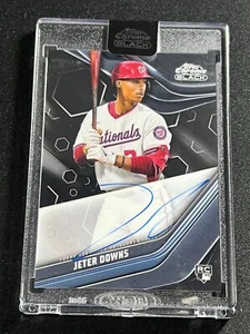 2023 Topps CHROME BLACK JETER DOWNS AUTO NATIONALS RC CBA-JD ENCASED - Picture 1 of 2