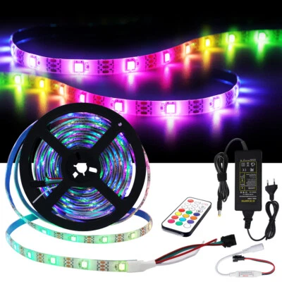 5V RGB WS2812B LED Flexibler Streifen Light Tape Lichtschlange‌ Schneidbarer - Bild 1 von 4