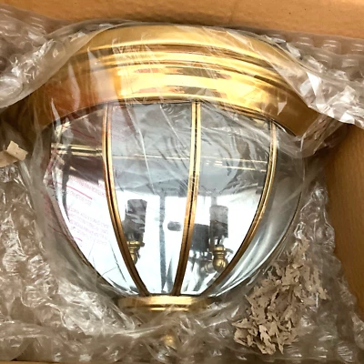 BRASS WALL SCONCE Progress Lighting Monticello Collection Polished P7145-10 NIB - Image 1 of 4