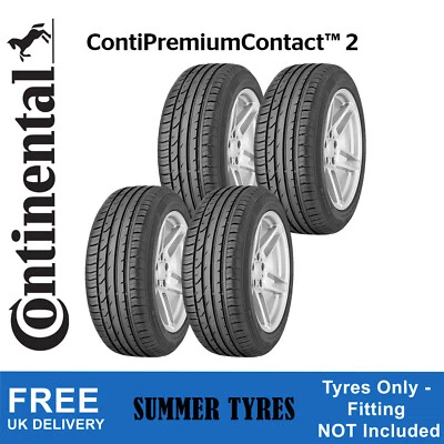Continental 185/60/R15 Tyres x4 185 60 15 84H Premium Contact 2 Summer 70Db EC - Image 1 of 2