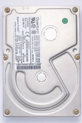 Quantum Fireball 1280AT 1GB IDE Hard Drive 1280AT FB12A012 Rev.01-A A630E - Image 1 of 2