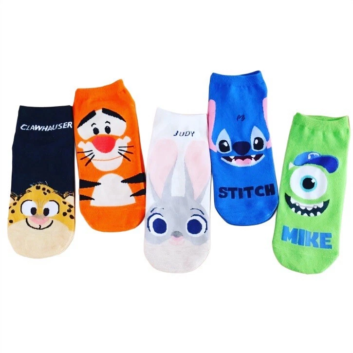 Disney Character Novelty Socks  Adult Teens Stitch Mike Judy Tigger  UK - Image 1 of 1