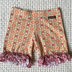Matilda Jane Happy & Free Theme Park Shorties Girls 8 Floral Ruffle Yellow HTF - Picture 1 of 9