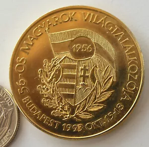 1993 Budapest Encuentro Mundial de Húngaros "Despierta" 1956 medalla 43 mm/dia - Imagen 1 de 2