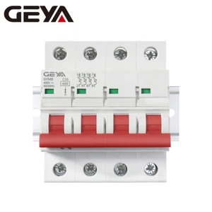 GEYA AC Mini Circuit Breaker 4P MCB 4.5kA 6/10/16/25/32/40/50/63A C-Curve Din Ra - Picture 1 of 12
