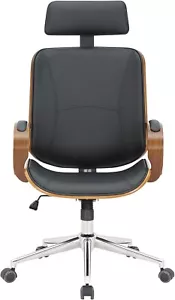 Sedia Da Ufficio Finta Pelle I Sedia Da Scrivania Con Poggiatesta - Imagen 1 de 11