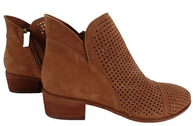 Sam Edelman Women's Perforated Ankle Boots Side Zip Suede Size 7 Casual Brown - Image 1 of 4