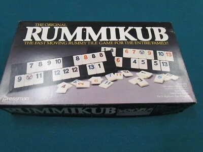 The Original RUMMIKUB Rummy Tile Game #400 Pressman Edición 1987 COMPLETO Foto 1 de 4