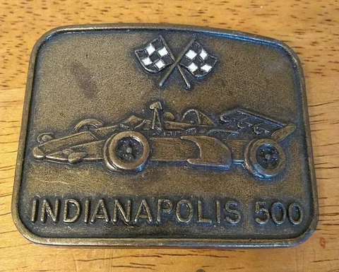 INDIANAPOLIS 500 BELT BUCKLE 3" X 2 1/4" Cover