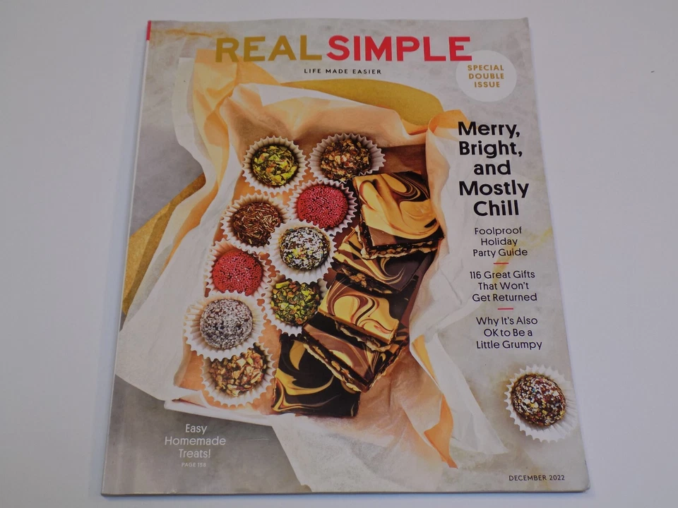 Real Simple Magazine December 2022 Christmas Holiday Homemade Treats Party Guide - Image 1 of 1