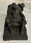 1973 Micheal Garman Cast Sculpture Seated Cowboy W Beer!! Excellent!!!!