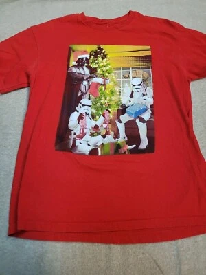 Guerra de las Galaxias Vacaciones de Navidad ROJO Stormtroopers Darth Vader Grande HUMOR Darth Foto 1 de 4
