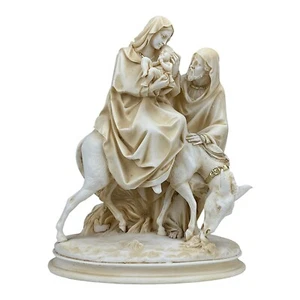 The Holy Family Virgin Mary, Joseph & Child Jesus Greek Patina Statue Sculpture - Picture 1 of 10