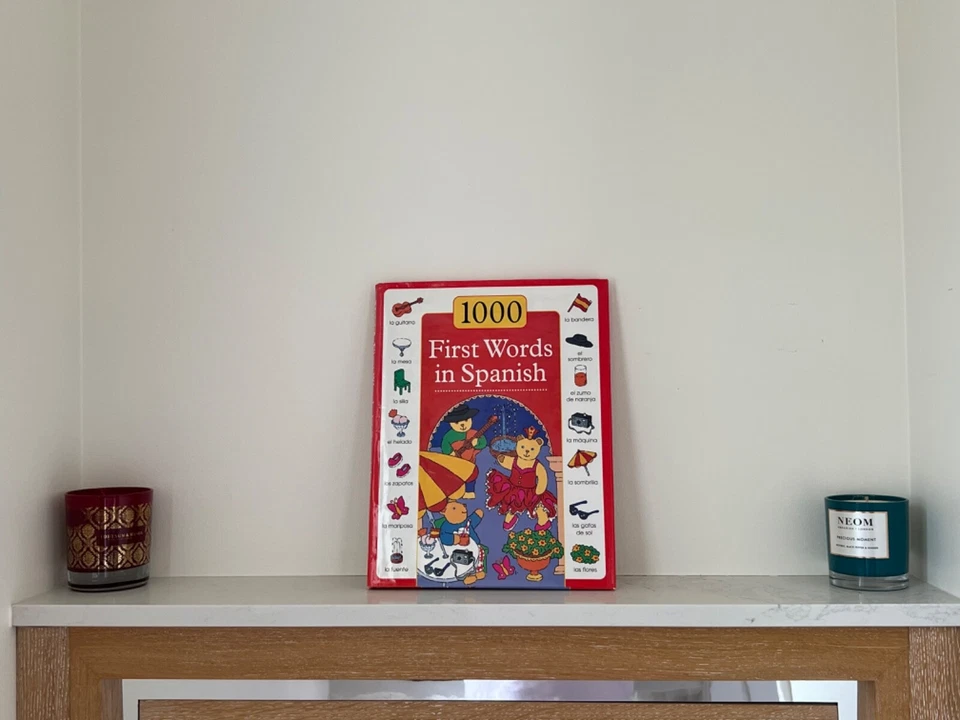 1000 FIRST WORDS IN  SPANISH - SAM BUDDS- HARDCOVER ILLUSTRATED KIDS BOOK VGC BN - Image 1 of 4