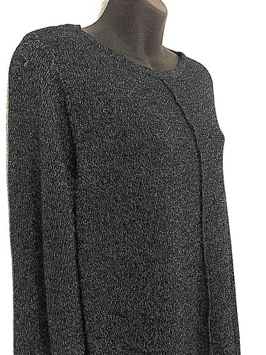 ALYX donna taglia nuova 2 maglioni neri in maglia metallizzata manica lunga prezzo al pubblico consigliato $44 00