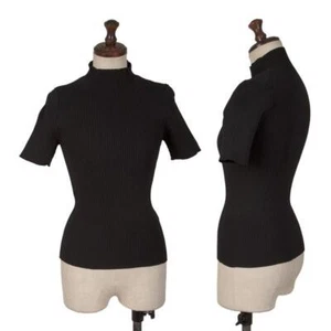 Yohji Yamamoto FEMME Stretch Rollkragen Rippstrick Top Gr. M (K-146736) - Bild 1 von 12
