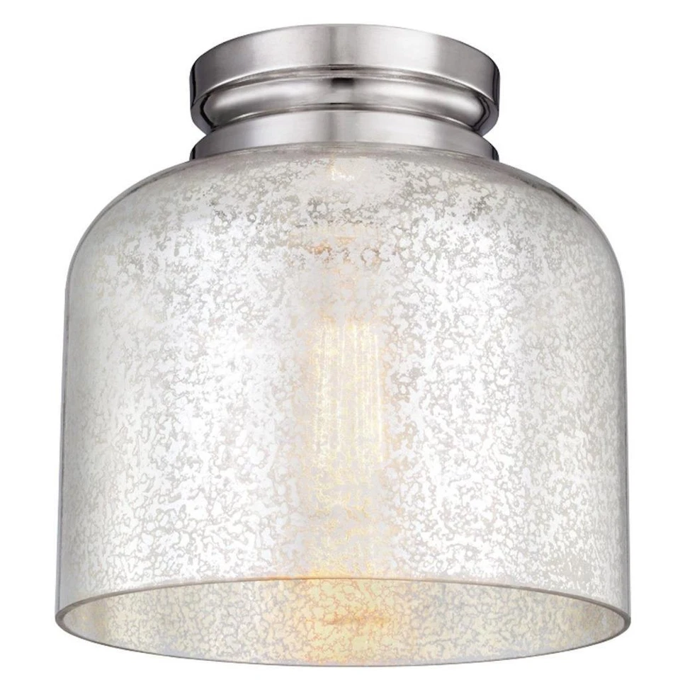 Feiss Hounslow 9" 1 luz montaje empotrado, níquel pulido con vidrio de mercurio, FM408PN Foto 1 de 1