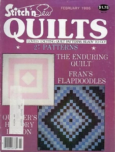 1986 February Stitch'n Sew Quilts Magazine 27 Patterns Vintage #Q153 - Foto 1 di 2