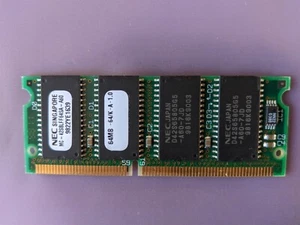 64MB EDO 60NS NEC MC-42S8LFF64SA-A60 144-PIN Laptop DRAM MEMORY Stick 8Mx64 - Picture 1 of 2