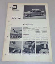 Shell Schmierplan für DKW F 102 Stand 05/1964