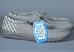 Zapato sin cordones HEY DUDE WALLY FUNK LANA GRIS ligero para hombre talla M12 - Imagen 1 de 3