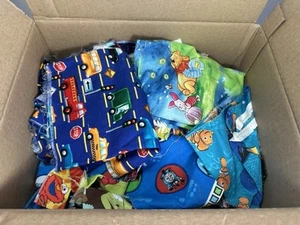 Scrap Quilt Fabric Lot ~ Boy Cotton Prints ~ Sports Characters Trucks ~ 6 lb Lot - Picture 1 of 8