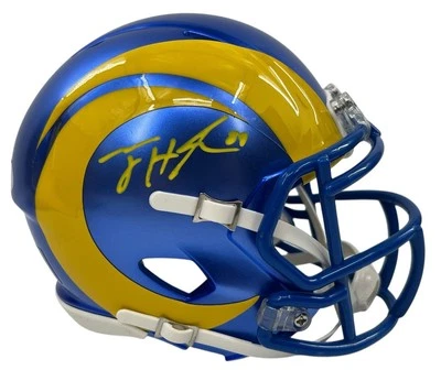 Tyler Higbee Signed Speed Mini Helmet *SB LVI Champ PSA Witnessed - Image 1 of 4