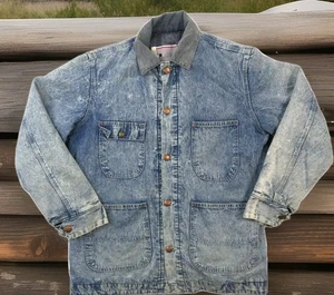 VTG Sears Denim Jacket Coat Work Outerwear Blanket Lined Barn Chore Union Mens M - Picture 1 of 16
