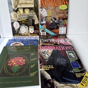 Inspirations Embroidery Magazine Vintage Lot Of 9 W/Patterns Issues 1-6 Plus 3 - Picture 1 of 24