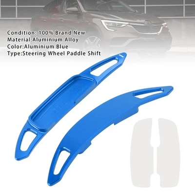 Steering Wheel Paddle Shifter Extension For Renault Clio Captur Aluminium Blue Foto 1 de 4