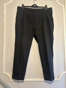 AllSaints Herren Tallis Hose Schwarz Anzughose Gerade Plissee Gr. UK 36 - Bild 1 von 6